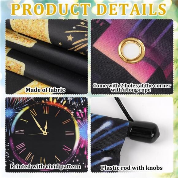 Happy New Year Door Banner Porch Signs Welcome Banner for Home Holiday Winter - Picture 5 of 8